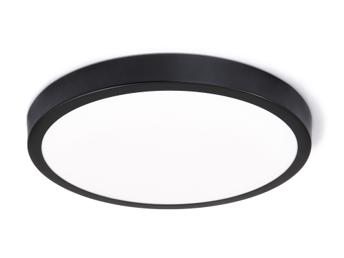 Panou LED rotund montat pe zid Classic 24W - Negru - Alb neutru (4500K)