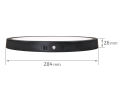 Panou LED rotund montat pe zid Classic 24W - Negru - Alb neutru (4500K)