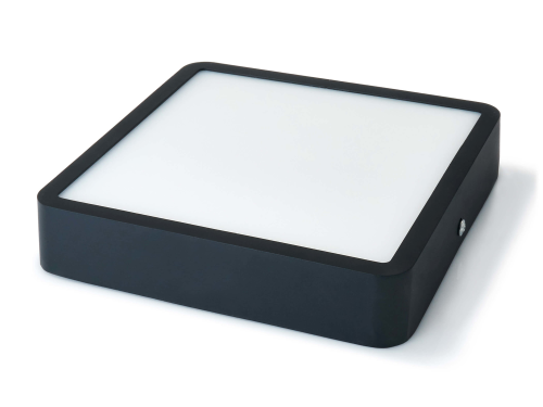 Panou LED pătrat montat pe zid Modern 18W - Negru - Alb neutru (4500K)