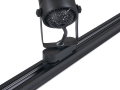 Setul Steka Violet cu lampă de cale ferată LED GU10 x3 + cale de cablu de 1,5 m - Negru