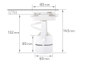 Setul Steka Violet lampă pe șină LED GU10 x3 + șină de cablu 1.5m - Alb