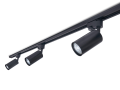 Set de spoturi Steka Lite pe șină LED GU10 x3 + șină cu cablu 1.5m - Negru