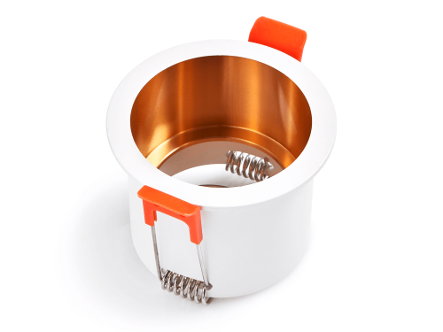 Corp de iluminat halogen fix încastrat din aluminiu LED Deep Mila – Alb/auriu