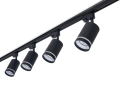 Set Steka Ring lampă pe șină LED GU10 x4 + șină de 2 metri - Negru