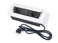 Priza încastrată în blatul biroului cu 2 prize și 2x USB 2.1 Multibox 2 - Alb