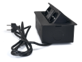 Priza încastrată în blatul biroului cu 2 prize și 2x USB 2.1 Multibox 2 - pentru benzi LED - Neagră