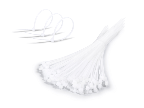Banda de cablu cu șurub 3.6x200mm - Albă - 100 buc