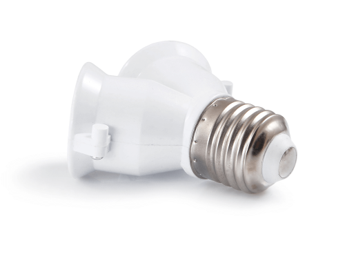 Adaptor pentru becuri LED - convertor de la soclu E27 la soclu dublu E27