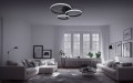 Lampă de tavan - perete LED Toronto 68W Negru - Multialb (3000-6000K) + telecomandă