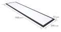 Panou pentru casetă luminoasă LED 120x30 50W Negru - Alb neutru (4000K)