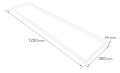Set Panou pentru tavan casetat LED 120x30 50W - Alb rece (6500K) + ramă