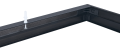Rama pentru panoul LED pentru tavan casetat 120x30 - Aluminiu - Negru