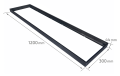 Rama pentru panoul LED pentru tavan casetat 120x30 - Aluminiu - Negru