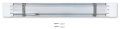 Panou montat pe zid LED Slim 18W 0.6m - Argintiu - Alb cald (3000K)