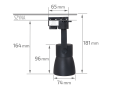 Set Steka Goldi cu lampă pe șină LED GU10 x3 + șină cu cablu 1.5m - Negru