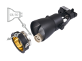 Set Steka Goldi cu lampă pe șină LED GU10 x3 + șină cu cablu 1.5m - Negru