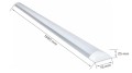 Panou montat pe zid LED Slim 50W 1.5m - Argintiu - Alb cald (3000K)