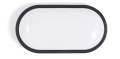 Lampă de canal IP65 LED Torton Oval 20W Negru - Alb neutru (4000K)