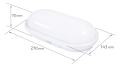 Lampă de canal IP65 LED Torton Oval 20W Alb - Alb neutru (4000K)