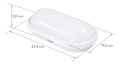 Lampă de canal IP65 LED Torton Oval 15W Alb - Alb neutru (4000K)