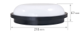 Lampă de canal IP65 LED Torton 20W Negru - Alb neutru (4500K)
