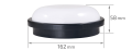 Lampă de canal IP65 LED Torton 15W Negru - Alb neutru (4500K)