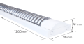 Corp de iluminat R2 pentru tuburi fluorescente LED T8 - 1x120cm