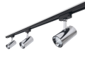Set Ductus Chrom cu lampă pe șină LED GU10 x3 + șină-cablu de 1,5m - Negru