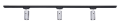 Set Ductus Chrom cu lampă pe șină LED GU10 x3 + șină-cablu de 1,5m - Negru