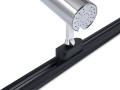 Set Ductus Chrom cu lampă pe șină LED GU10 x3 + șină-cablu de 1,5m - Negru