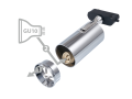 Set Ductus Chrom cu lampă pe șină LED GU10 x3 + șină-cablu de 1,5m - Negru