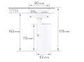 Set Steka Ductus Lampă pe șină LED GU10 x3 + șină-cablu 1.5m - Alb