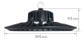 Lampă industrială LED High Bay - UFO 200W IP65 - Alb neutru (5000K)