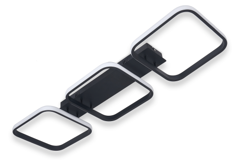 Lampă de tavan - perete LED Canis 33W - Neagră - Alb neutru (4000K)