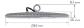 Lampă industrială LED High Bay - UFO 100W IP65 - Alb rece (6000K) - Premium 
