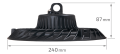Lampă industrială LED High Bay - UFO 100W IP65 - Alb rece (6000K) - 100 Lm/W 