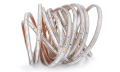 Banda LED 230V | 2835 | 60LED | 1m | IP68 | 5W | Alb rece (6000K)