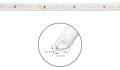 Banda LED 230V | 2835 | 120LED | 1m | IP68 | 8W | Alb Neutru (4500K)