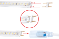 Banda LED 230V | 2835 | 120LED | 1m | IP68 | 8W | Alb Neutru (4500K)