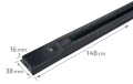 Setul Steka Cubo cu lampă de șină LED GU10 x3 + cale de rulare de 1,5 m - Negru