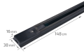 Set de spoturi Steka Lite pe șină LED GU10 x3 + șină cu cablu 1.5m - Negru