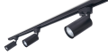 Set de spoturi Steka Lite pe șină LED GU10 x3 + șină cu cablu 1.5m - Negru