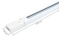 Conjunctul Steka Violet cu lampă pe șină LED GU10 x4 + șină de cablu de 2m - Alb