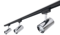 Set Ductus Chrom cu lampă pe șină LED GU10 x3 + șină-cablu de 1,5m - Negru
