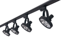 Setul Steka Leon lampă pe șină LED AR111 GU10 x4 + șină de cablu 2m - Negru