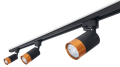 Set Steka Klemens lampă pe șină LED GU10 x3 + șină-cablu de 1.5m - Negru