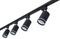 Set Steka Ring lampă pe șină LED GU10 x4 + șină de 2 metri - Negru