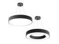 Lampă tavan suspendată LED Inea V2 72W - Negru - Alb neutru (4500K)