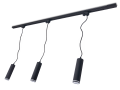 Set Steka Ring lampă pe șină LED GU10 x3 + cablu de șină 1.5m - Negru
