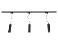Set Steka Ring lampă pe șină LED GU10 x3 + cablu de șină 1.5m - Negru